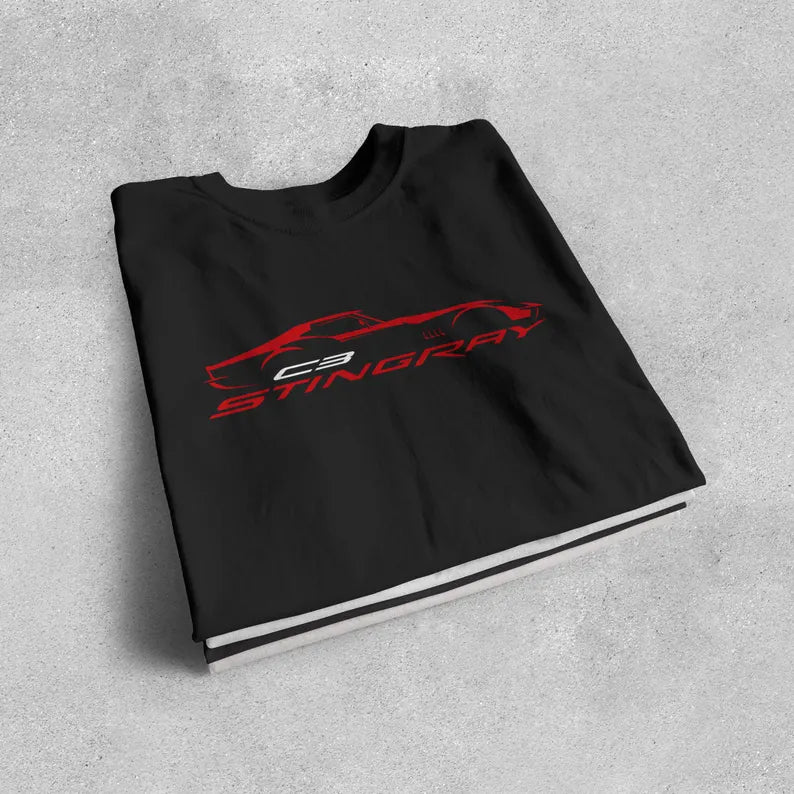 Corvette C3 Stingray Custom T-Shirt, Bella+Canvas T-Shirt, Unisex, Corvette Apparel, Graphic Tee, Soft T-Shirt, Stingray Logo