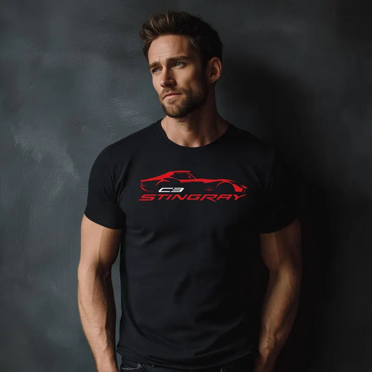 Corvette C3 Stingray Custom T-Shirt, Bella+Canvas T-Shirt, Unisex, Corvette Apparel, Graphic Tee, Soft T-Shirt, Stingray Logo