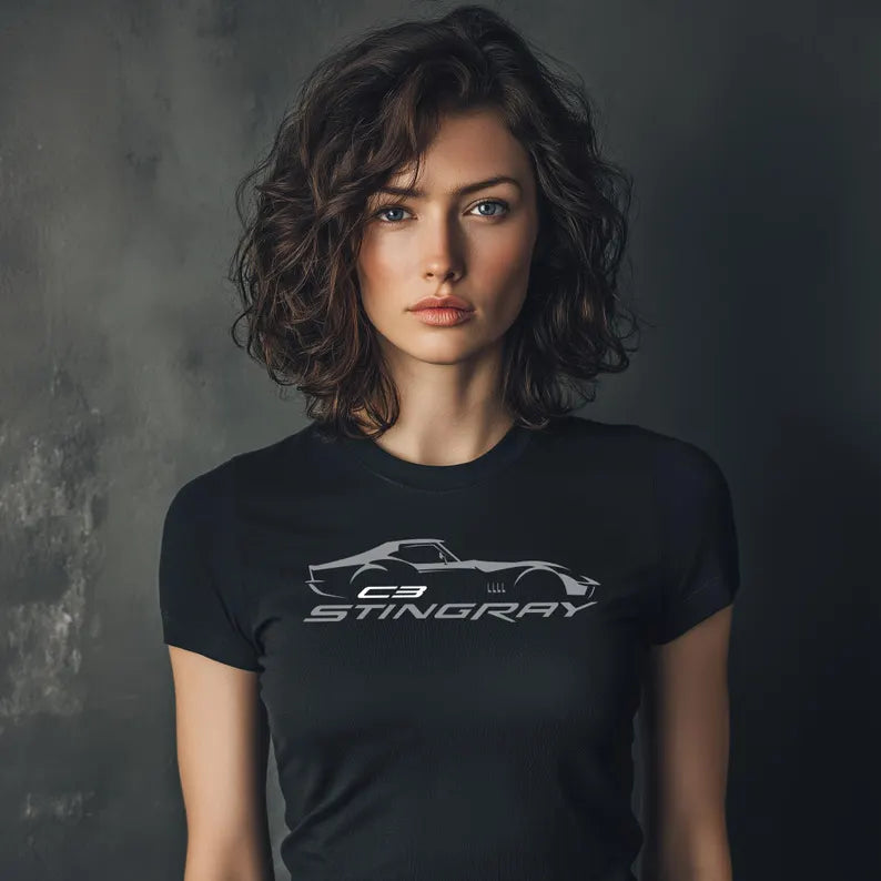 Corvette C3 Stingray Custom T-Shirt, Bella+Canvas T-Shirt, Unisex, Corvette Apparel, Graphic Tee, Soft T-Shirt, Stingray Logo