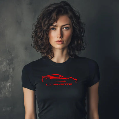 Corvette C7 Silhouette T-Shirt, Bella and Canvas T-Shirt, Corvette Apparel, Graphic Tee, Soft T-Shirt, Unisex T-Shirt, Raceday Gear