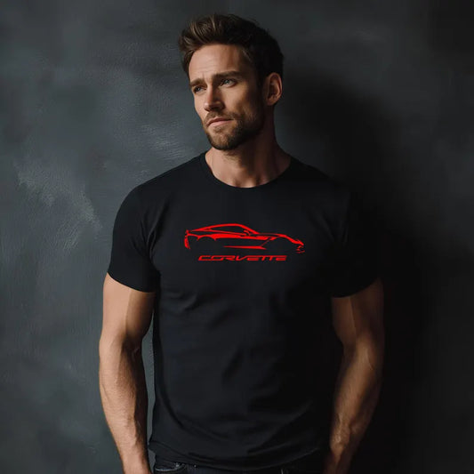 Corvette C7 Silhouette T-Shirt, Bella and Canvas T-Shirt, Corvette Apparel, Graphic Tee, Soft T-Shirt, Unisex T-Shirt, Raceday Gear