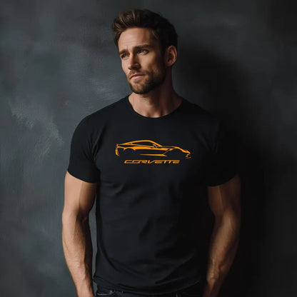 Corvette C7 Silhouette T-Shirt, Bella and Canvas T-Shirt, Corvette Apparel, Graphic Tee, Soft T-Shirt, Unisex T-Shirt, Raceday Gear