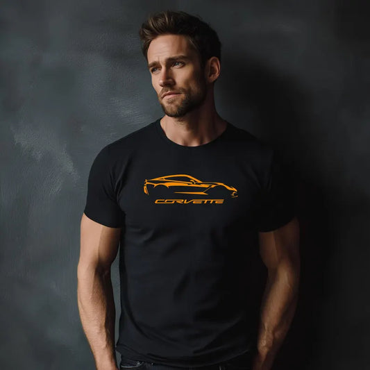 Corvette C7 Silhouette T-Shirt, Bella and Canvas T-Shirt, Corvette Apparel, Graphic Tee, Soft T-Shirt, Unisex T-Shirt, Raceday Gear