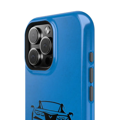 Corvette C7 Custom Illustrated Magnetic Tough Case, iPhone Case, Impact Resistant, MagSafe, Rubber Liner, Matte or Glossy, Cell Phone Case