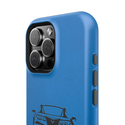 Corvette C7 Custom Illustrated Magnetic Tough Case, iPhone Case, Impact Resistant, MagSafe, Rubber Liner, Matte or Glossy, Cell Phone Case
