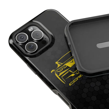 Corvette C7 Custom Illustrated Magnetic Tough Case, iPhone Case, Impact Resistant, MagSafe, Rubber Liner, Matte or Glossy, Cell Phone Case