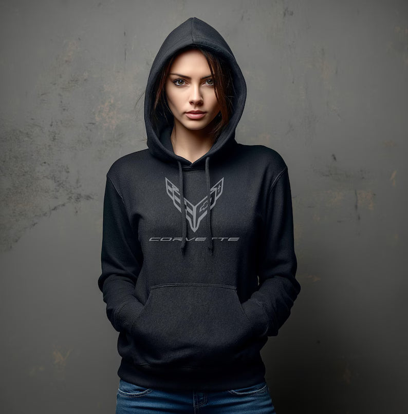 Corvette C8 Hoodie, Corvette Sweatshirt, Gifts for Car Guys, Gifts for Car Girls, JERZEES® NuBlend®, Pullover, Unisex, Hoody