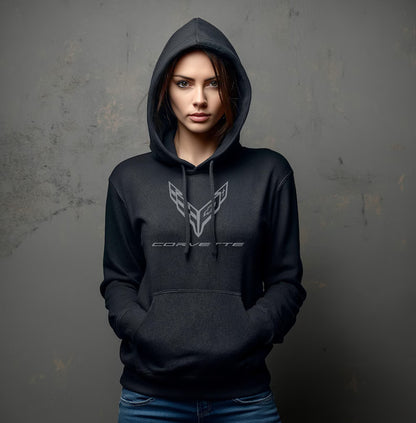 Corvette C8 Hoodie, Corvette Sweatshirt, Gifts for Car Guys, Gifts for Car Girls, JERZEES® NuBlend®, Pullover, Unisex, Hoody