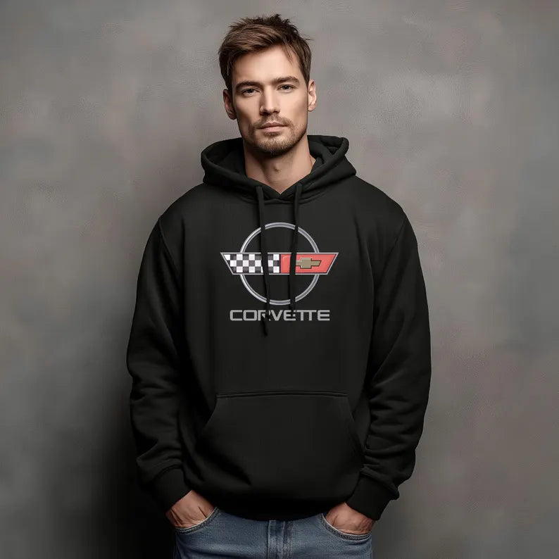 Corvette C4 Hoodie, Corvette Sweatshirt, Gifts for Car Guys, Gifts for Car Girls, JERZEES® NuBlend®, Pullover, Unisex, Hoody