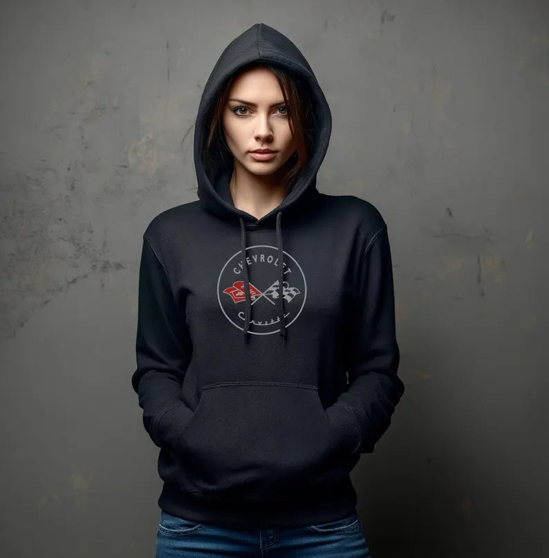 Corvette C1 Hoodie, Corvette Sweatshirt, Gifts for Car Guys, Gifts for Car Girls, JERZEES® NuBlend®, Pullover, Unisex, Hoody