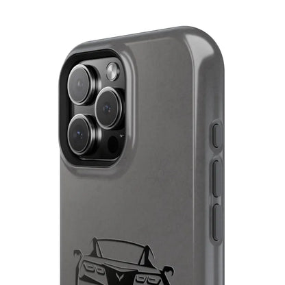 Corvette C7 Custom Illustrated Magnetic Tough Case, iPhone Case, Impact Resistant, MagSafe, Rubber Liner, Matte or Glossy, Cell Phone Case