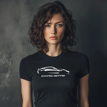 Corvette C7 Silhouette T-Shirt, Bella and Canvas T-Shirt, Corvette Apparel, Graphic Tee, Soft T-Shirt, Unisex T-Shirt, Raceday Gear