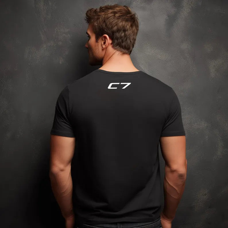 Corvette C7 Silhouette T-Shirt, Bella and Canvas T-Shirt, Corvette Apparel, Graphic Tee, Soft T-Shirt, Unisex T-Shirt, Raceday Gear