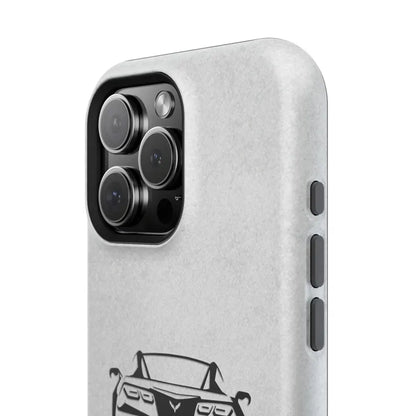 Corvette C7 Custom Illustrated Magnetic Tough Case, iPhone Case, Impact Resistant, MagSafe, Rubber Liner, Matte or Glossy, Cell Phone Case