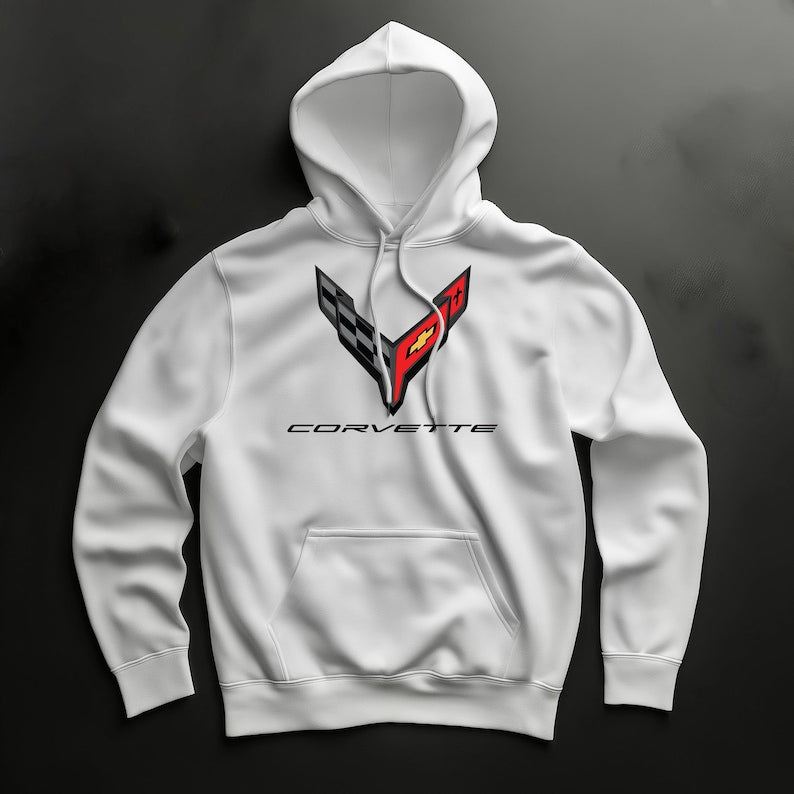 Corvette C8 Hoodie, Corvette Sweatshirt, Gifts for Car Guys, Gifts for Car Girls, JERZEES® NuBlend®, Pullover, Unisex, Hoody
