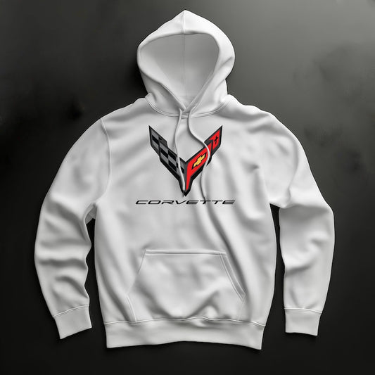Corvette C8 Hoodie, Corvette Sweatshirt, Gifts for Car Guys, Gifts for Car Girls, JERZEES® NuBlend®, Pullover, Unisex, Hoody