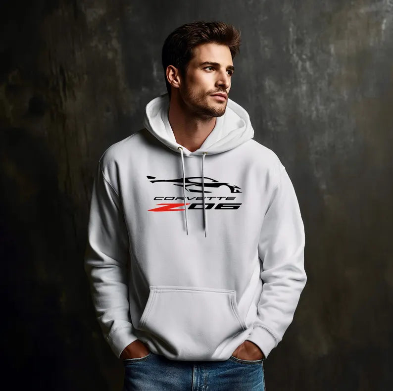 Corvette Z06 Hoodie, Corvette Sweatshirt, Gifts for Car Guys, Gifts for Car Girls, JERZEES® NuBlend®, Pullover, Unisex, Hoody