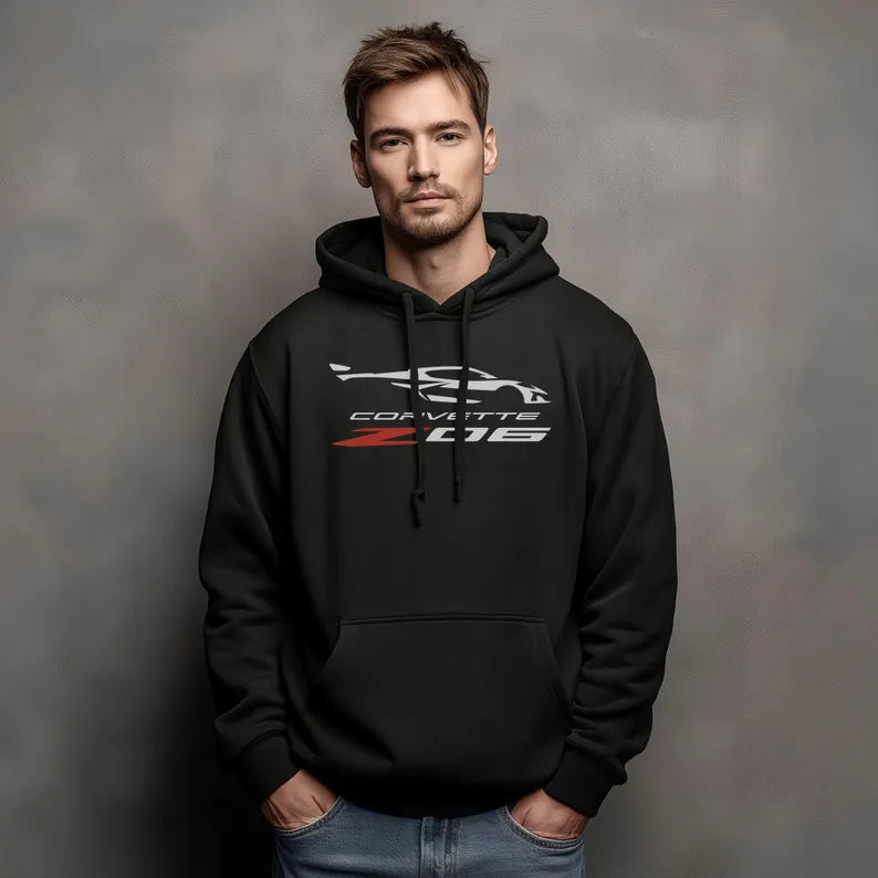 Corvette Z06 Hoodie, Corvette Sweatshirt, Gifts for Car Guys, Gifts for Car Girls, JERZEES® NuBlend®, Pullover, Unisex, Hoody