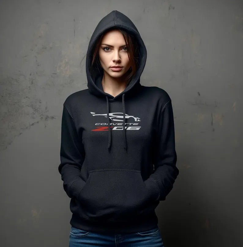 Corvette Z06 Hoodie, Corvette Sweatshirt, Gifts for Car Guys, Gifts for Car Girls, JERZEES® NuBlend®, Pullover, Unisex, Hoody