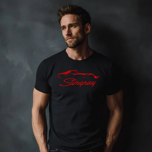 Corvette C3 Stingray Custom Illustrated T-Shirt, Bella and Canvas T-Shirt, Unisex, Corvette Apparel, Graphic Tee, Soft T-Shirt