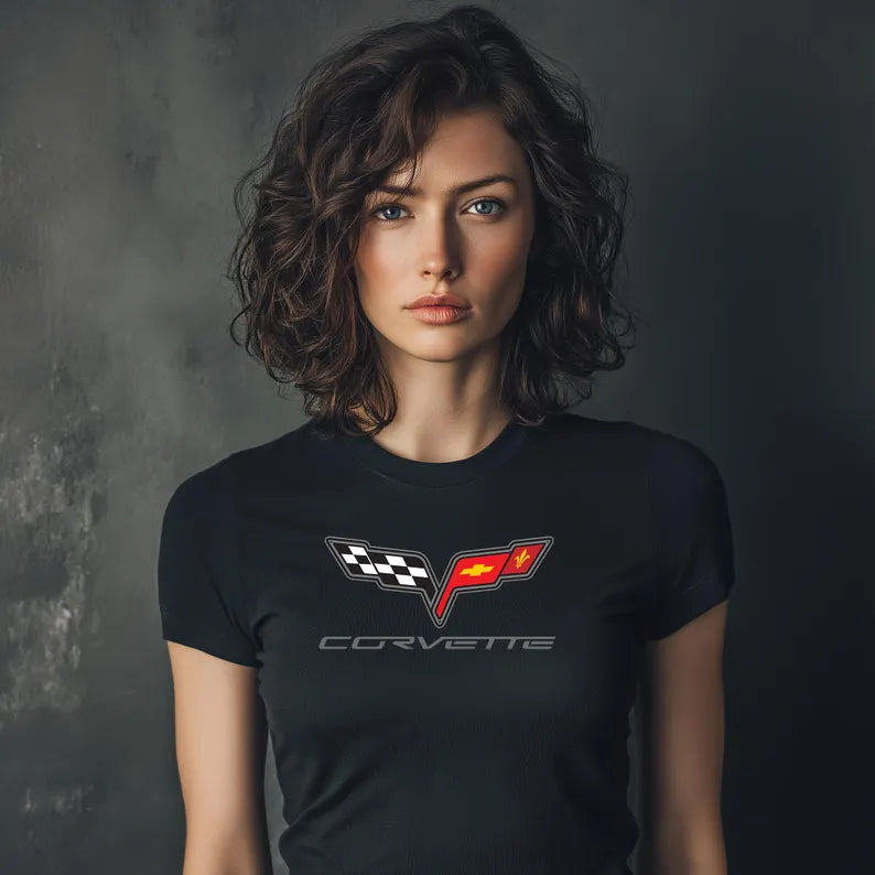 Corvette Womens C6 T-Shirt, C6 Logo, Soft Next Level brand T-Shirt, Corvette Apparel, Graphic Tee, Unisex T-Shirt, Raceday Gear