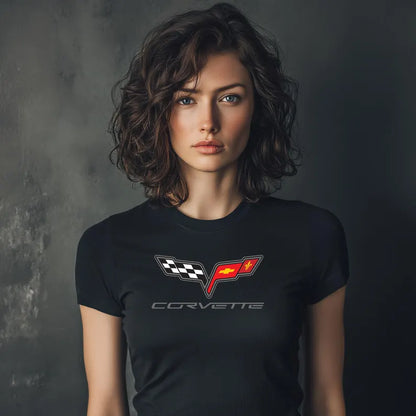 Corvette Womens C6 T-Shirt, C6 Logo, Soft Next Level brand T-Shirt, Corvette Apparel, Graphic Tee, Unisex T-Shirt, Raceday Gear