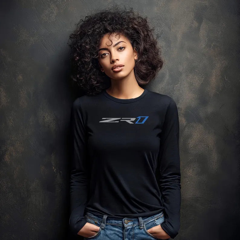 Unisex Corvette ZR1 Long Sleeve Tee, Custom Silhouette, Graphic T-Shirt, Gift for Him, Gift for Her, Bella+Canvas, Soft Shirt