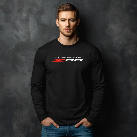 Unisex Corvette Z06 Long Sleeve Tee, Custom Silhouette, Graphic T-Shirt, Gift for Him, Gift for Her, Bella+Canvas, Soft Shirt