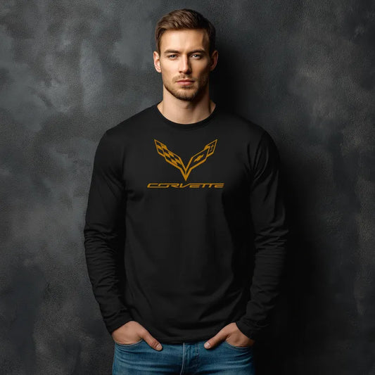 Corvette Orange C7 Long Sleeve Tee, GraphUnisex Corvette Orange C7 Long Sleeve Tee, Graphic T-Shirt, Gift for Him, Gift for Her, Bella+Canvas, Soft Shirtic T-Shirt, Gift for Him, Gift for Her, Bella+Canvas, Soft Shirt