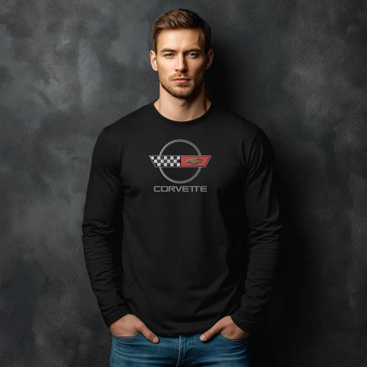 Unisex Corvette C4 Long Sleeve Tee, Graphic T-Shirt, Gift for Him, Gift for Her, Bella+Canvas, Soft Shirt