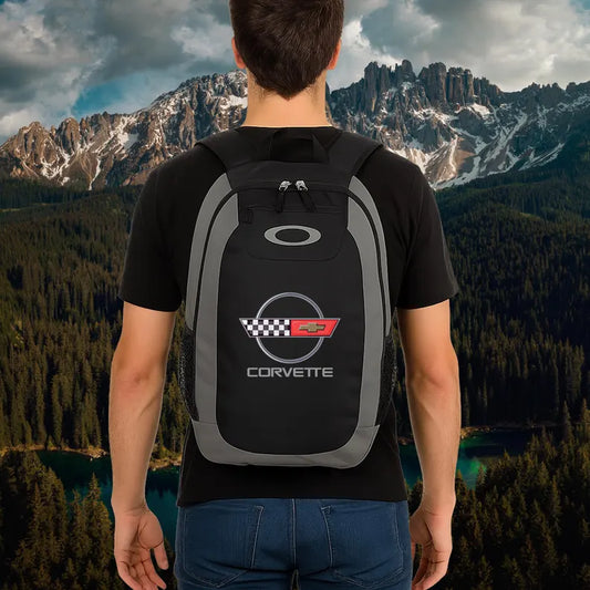 Corvette C4 Enduro Oakley Backpack, Road Trips, Outdoor Adventures, Gift for Car Enthusiasts, Lightweight Daypack, Sports Backpack