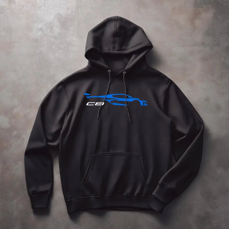 Corvette C8 Hoodie, Corvette Sweatshirt, Gifts for Car Guys, Gifts for Car Girls, JERZEES® NuBlend®, Pullover, Unisex, Hoody