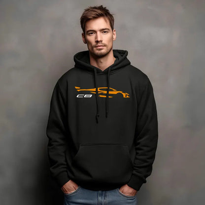 Corvette C8 Hoodie, Corvette Sweatshirt, Gifts for Car Guys, Gifts for Car Girls, JERZEES® NuBlend®, Pullover, Unisex, Hoody
