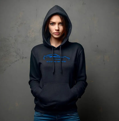 Corvette C7 Hoodie, Corvette Sweatshirt, Gifts for Car Guys, Gifts for Car Girls, JERZEES® NuBlend ®, Pullover, Unisex, Hoody