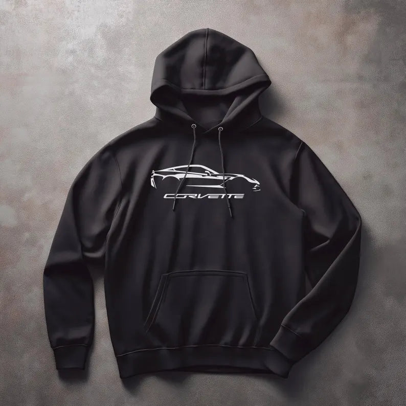 Corvette C7 Hoodie, Corvette Sweatshirt, Gifts for Car Guys, Gifts for Car Girls, JERZEES® NuBlend®, Pullover, Unisex, Hoody