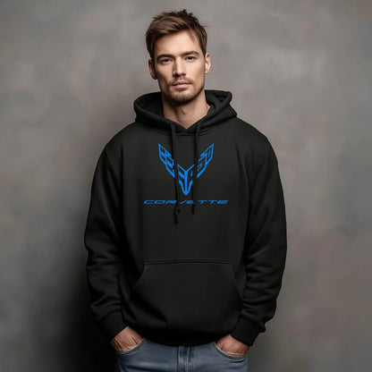 Corvette C8 Hoodie, Corvette Sweatshirt, Gifts for Car Guys, Gifts for Car Girls, JERZEES® NuBlend®, Pullover, Unisex, Hoody