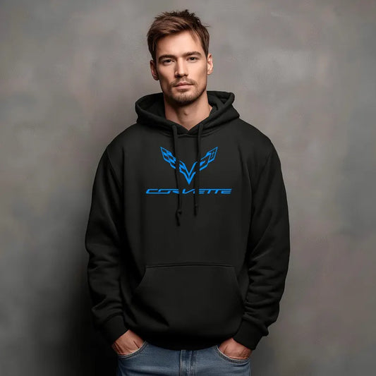 Corvette C7 Hoodie, Corvette Sweatshirt, Gifts for Car Guys, Gifts for Car Girls, JERZEES® NuBlend®, Pullover, Unisex, Hoody