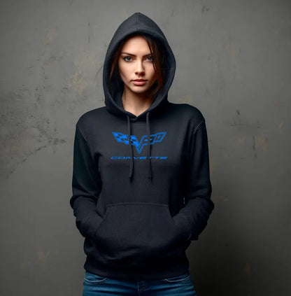 Corvette C6 Hoodie, Corvette Sweatshirt, Gifts for Car Guys, Gifts for Car Girls, JERZEES® NuBlend®, Pullover, Unisex, Hoody
