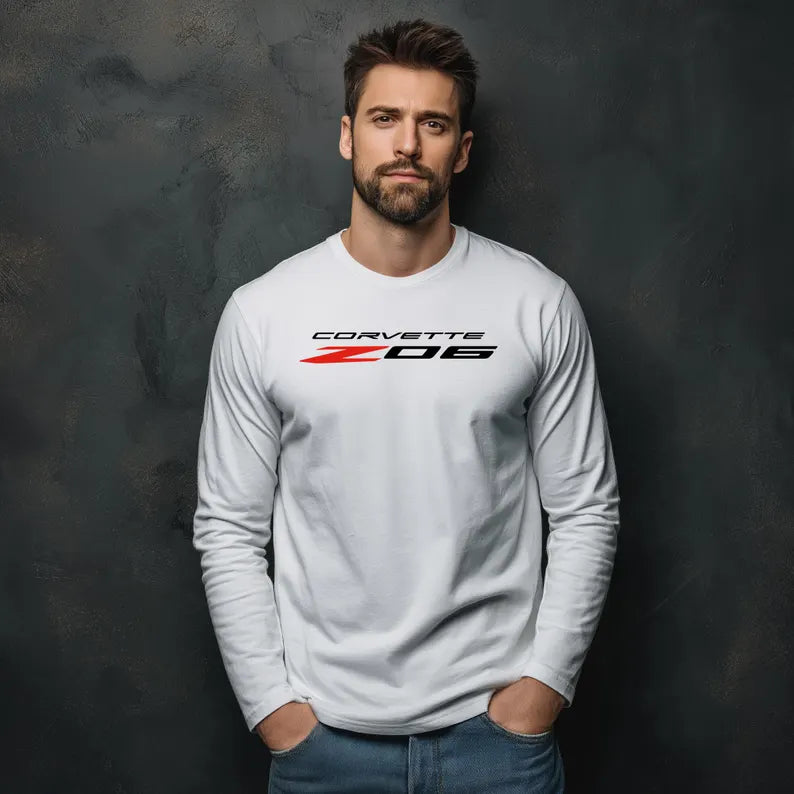 Unisex Corvette Z06 Long Sleeve Tee, Graphic T-Shirt, Gift for Him, Gift for Her, Bella+Canvas, Soft Shirt