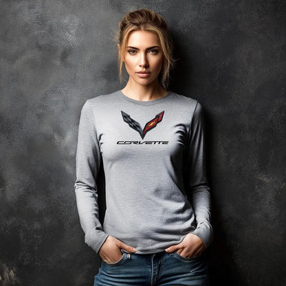 Unisex Corvette C7 Long Sleeve Tee, Graphic T-Shirt, Gift for Him, Gift for Her, Bella+Canvas, Soft Shirt