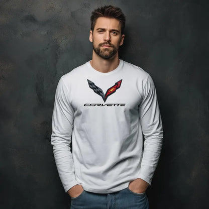 Unisex Corvette C7 Long Sleeve Tee, Graphic T-Shirt, Gift for Him, Gift for Her, Bella+Canvas, Soft Shirt