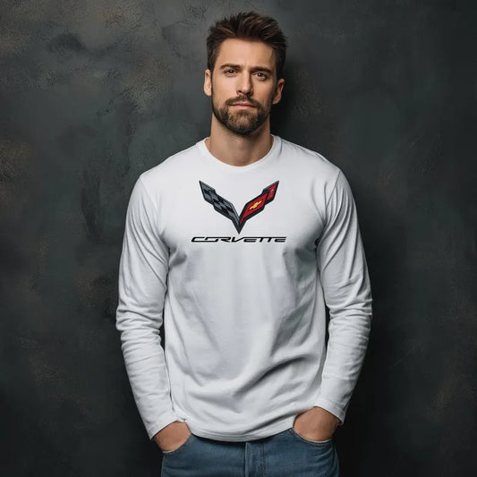 Unisex Corvette C7 Long Sleeve Tee, Graphic T-Shirt, Gift for Him, Gift for Her, Bella+Canvas, Soft Shirt
