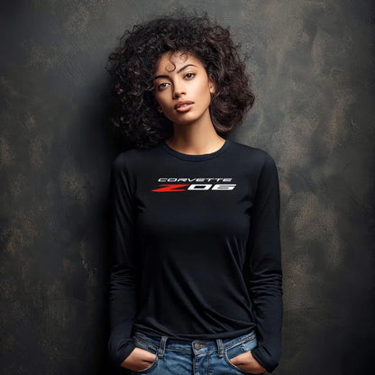 Unisex Corvette Z06 Long Sleeve Tee, Custom Silhouette, Graphic T-Shirt, Gift for Him, Gift for Her, Bella+Canvas, Soft Shirt