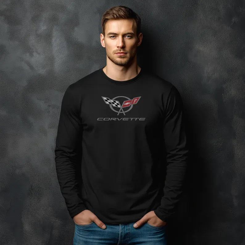 Unisex Corvette C5 Long Sleeve Tee, Graphic T-Shirt, Gift for Him, Gift for Her, Bella+Canvas, Soft Shirt