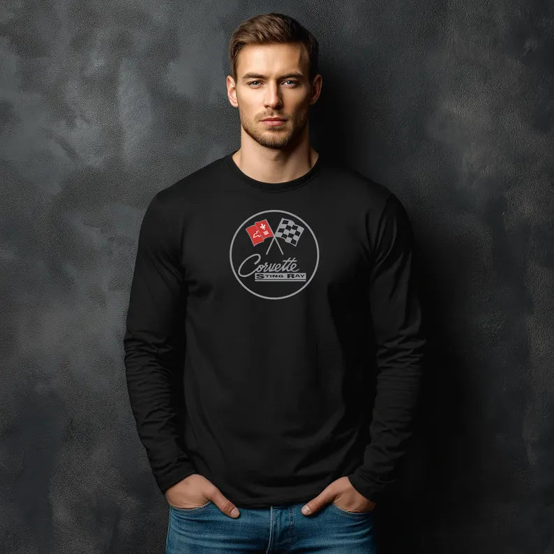 Unisex Corvette C2 Long Sleeve Tee, Graphic T-Shirt, Gift for Him, Gift for Her, Bella+Canvas, Soft Shirt