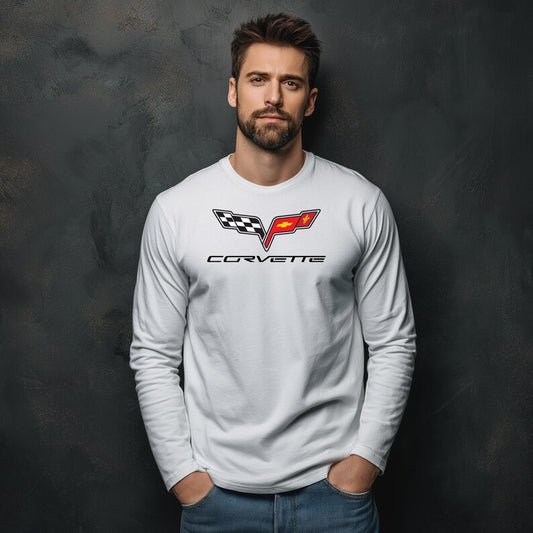 Unisex Corvette C6 Long Sleeve Tee, Graphic T-Shirt, Gift for Him, Gift for Her, Bella+Canvas, Soft Shirt