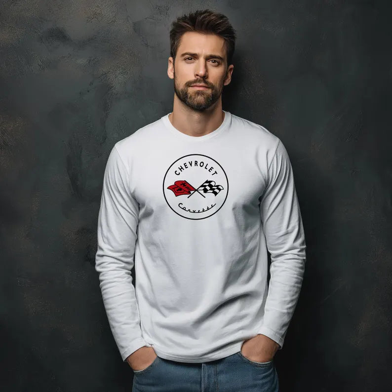 Unisex Corvette C1 Long Sleeve Tee, Graphic T-Shirt, Gift for Him, Gift for Her, Bella+Canvas, Soft Shirt