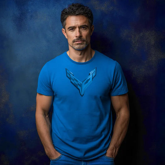 Corvette C8 Logo Blue Edition Graphic T-Shirt Blue