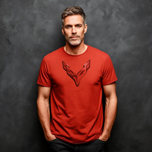 Corvette C8 Logo Red Edition Graphic T-Shirt Red