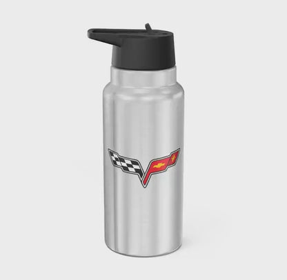 Corvette C6 32oz Hydro Flask, Beverage Tumbler, Beach Flask, Camping Tumbler, Gym Mug, Insulated Stainless Steel, Straw Included